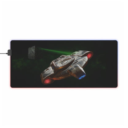 U.S.S. Defiant meets the Borg, LED DS9 LED Light - Up Sci - Fi, TV & Movies XL Mousepads